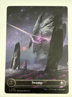 MTG - Swamp 0369 (Borderless Galaxy Foil) - Edge of Eternities NM/M Condition - Image 1