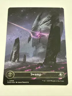 MTG - Swamp 0369 (Borderless Galaxy Foil) - Edge of Eternities NM/M Condition - Image 2