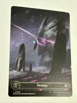 MTG - Swamp 0369 (Borderless Galaxy Foil) - Edge of Eternities NM/M Condition - Image 3