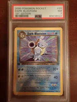 Pokemon TCG Team Rocket-Dark Blastoise 20/82 First Edition-PSA 7 NM - Image 1
