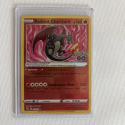 PokÃ©mon TCG Radiant Charizard Holo Card Pokemon Go 011/078 - Image 1