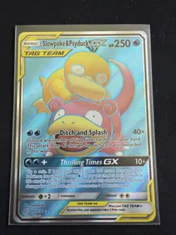 PokÃ©mon TCG Slowpoke Psyduck GX Full Art Holo Card 217/236 Unified Minds - Image 1
