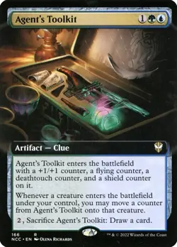 MTG x1 AGENTâ€™S TOOLKIT Extended Art NM New Capenna Commander NCC +Keyword Tokens - Image 1