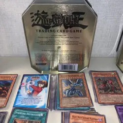 Lot of Yu-Gi-Oh! Cards 550+ 3 Konami Kazuki Takahashi Tins 1996 - Image 12