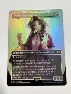 x1 Aerith Gainsborough - Foil - Borderless R MTG Final Fantasy M/NM, English - Image 2