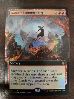 Nahiri's Lithoforming NM FOIL EXTENDED ART Zendikar Rising MTG FREE SHIPPING - Image 1