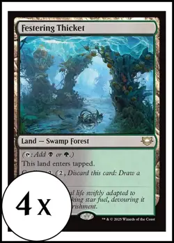 MTG - 4 x Festering Thicket - Playset 4x x4 - Edge of Eternities - Image 1