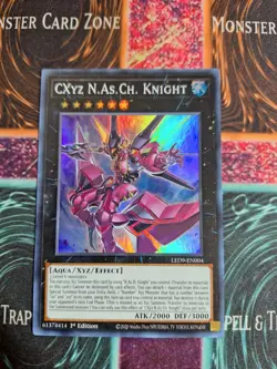 Yu-Gi-Oh! CXyz N.As.Ch. Knight LED9-EN004 Super Rare 1st Edition NM/LP - Image 1