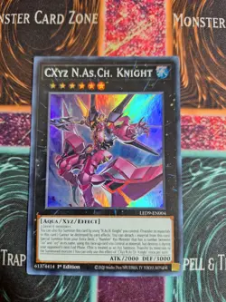Yu-Gi-Oh! CXyz N.As.Ch. Knight LED9-EN004 Super Rare 1st Edition NM/LP - Image 5