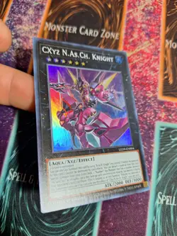 Yu-Gi-Oh! CXyz N.As.Ch. Knight LED9-EN004 Super Rare 1st Edition NM/LP - Image 6