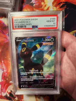 Umbreon V 188/203 Evolving Skies Full Art Rare PSA 10 Gem Mint Pokemon Card - Image 2