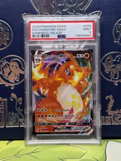 Pokémon TCG Charizard VMAX Darkness Ablaze 2020 PSA 9 Mint Card 020/189 - Image 1