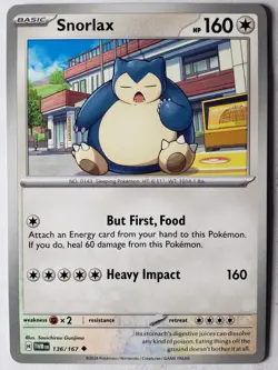 Snorlax 136/167 NM / M - Twilight Masquerade Pokemon Card - $2 Combined Shipping - Image 1
