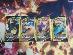 Pokemon TEAM UP Booster Pack Sealed Lot! 4 Packs / 3 Cards Each READ DESCRIPTION - Image 1
