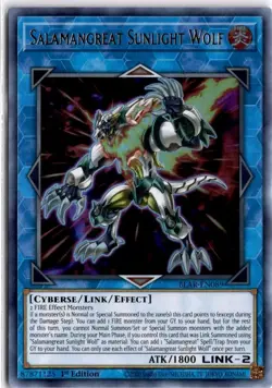 Salamangreat Sunlight Wolf Yugioh BLAR-EN089 Ultra Rare  1st Edition NM - Image 2
