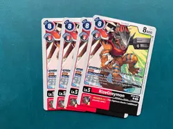 RizeGreymon BT22-012 Playset Cyber Eden Digimon Card Game x4 - Image 2
