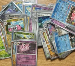 97 Pokemon Scarlet & Violet Era Reverse Holo Cards Lot Sleeved - Image 2