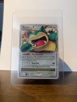 Pokémon TCG Snorlax LV.X Rising Rivals Holo Card 111/111 - LP - Image 1