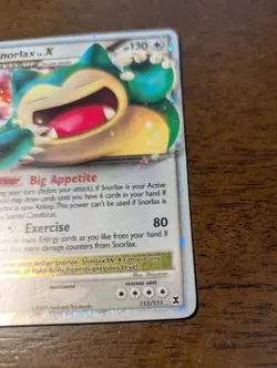 Pokémon TCG Snorlax LV.X Rising Rivals Holo Card 111/111 - LP - Image 17