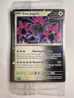 Pokemon TCG Iron Jugulis 158/182 Paradox Rift 2023 Holo Card NM Condition SEALED - Image 3