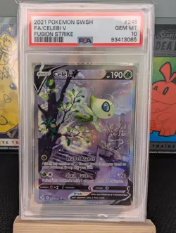 Pokémon Celebi V 245/264 Fusion Strike Holo Card PSA 10 - Image 2