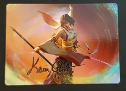 Yuna, Grand Summoner Art Card (Gold Signature) Final Fantasy MTG Art Series 22 - Image 1