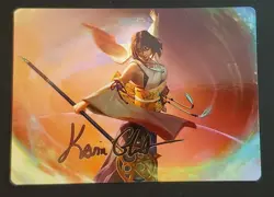 Yuna, Grand Summoner Art Card (Gold Signature) Final Fantasy MTG Art Series 22 - Image 2