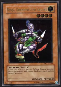 Yugioh Ninja Grandmaster Sasuke SOD-EN019 Ultimate Rare Unlim - VLP - Image 3