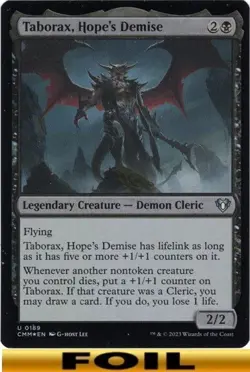1x - Taborax, Hope's Demise - FOIL - Commander Masters - UC NM MTG - Image 1