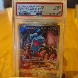 2025 Pokemon SVP English Rockets Wobbuffet Destined Rivals ETB #203 Near Mint 8 - Image 1