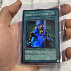 YUGIOH NOBLEMAN OF CROSSOUT Super Holo DB1-EN088 NM/MT Card Holo Spell Card - Image 1