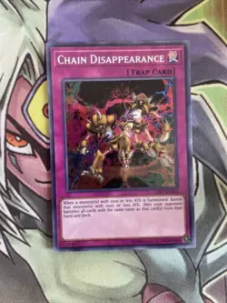LCKC-EN094 Chain Disappearance Secret Rare 1st Edition NM Yugioh Card - Image 1