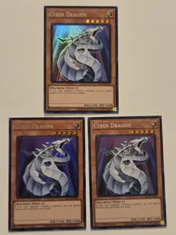 Cyber Dragon BLC1-EN020 x3 Ultra Rare (Silver) Yugioh Cards 1st Edition Mint Set - Image 1