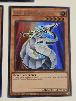 Cyber Dragon BLC1-EN020 x3 Ultra Rare (Silver) Yugioh Cards 1st Edition Mint Set - Image 4