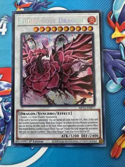 Yugioh Card Ruddy Rose Dragon MP22-EN077 SECRET RARE 1st Edition NM - Image 1
