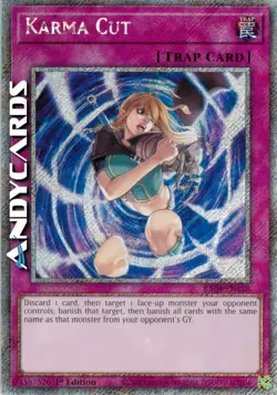 KARMA CUT • (Karmic Cut) • Secret Platinum • RA04 EN128 • 1Ed • Yugioh! - Image 1