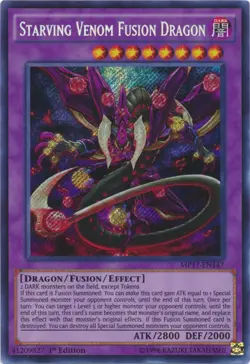 Yugioh! LP Starving Venom Fusion Dragon - MP17-EN147 - Secret Rare - 1st Edition - Image 2