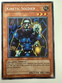 Yugioh Kinetic Soldier WC4-002 Parallel Secret Rare MP - Image 1