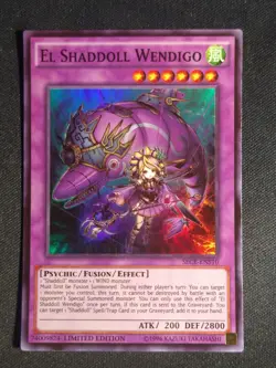 Yu-Gi-Oh! El Shaddoll Wendigo SECE-ENS10 Limited Edition Super Rare NM - Image 3