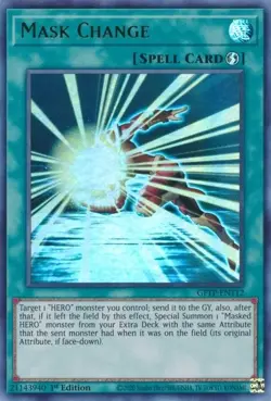 Yugioh! LP Mask Change - GFTP-EN112 - Ultra Rare - 1st Edition Lightly Played, E - Image 1