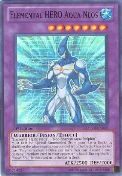 Yu-Gi-Oh Card - LCGX-EN057 - ELEMENTAL HERO AQUA NEOS (super rare holo) - NM/M - Image 1