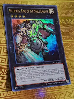 Artorigus, King of the Noble Knights CBLZ-EN086 Cosmo Blazer Ultra Rare NM Yugio - Image 3