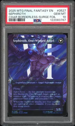 2025 MTG FF Sephiroth, Fabled Soldier, One-Winged Angel SURGE Foil 0527 PSA 10 - Image 3