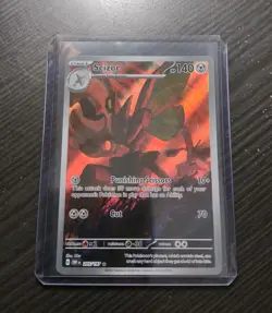 2023 Pokemon OBF En-Obsidian Flames SCIZOR Illustration Rare Card #205/197 - Image 3