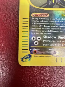 Umbreon 41/147 Reverse Holo Rare Aquapolis 2003 WOTC PokÃ©mon Card NM Clean - Image 3