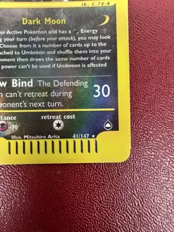 Umbreon 41/147 Reverse Holo Rare Aquapolis 2003 WOTC PokÃ©mon Card NM Clean - Image 4