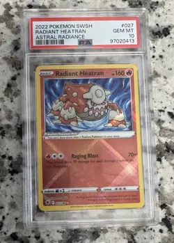Radiant Heatran 027/189 SWSH Astral Radiance Holo Pokemon Card PSA 10 GEM MINT - Image 1