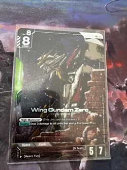 Wing Gundam Zero GD01-024 LR+ Alt Art GUNDAM TCG CARD ENGLISH NEWTYPE RISING - Image 3