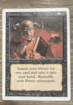 Demonic Tutor Revised Edition Regular NM MTG - Image 1