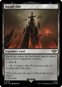 MTG Barad-dur Lord of the Rings Rare Legendary Land NM - Image 2